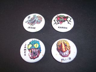   Vintage Topps UGLY stickers BUTTONS lot BASIL WOLVERTON WALLY WOOD Art