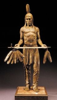 BARRY EISENACH LEGACY western bronze sculpture of an Indian