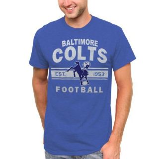 Baltimore Colts Vintage Team Arch T Shirt Royal Blue