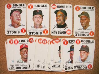 1968 Topps Baseball Game Cards Wax Pack Inserts 23 diff creases Mantle 