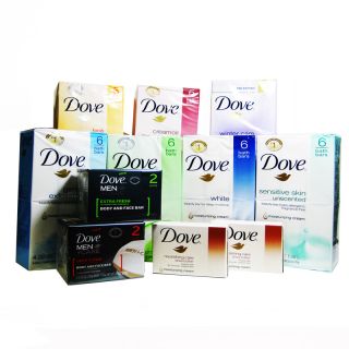 Dove Face and Body Soap Bar for Men or Women Variation 6 Pack Each 
