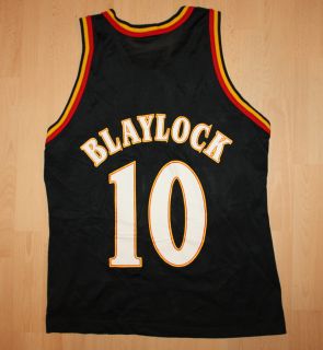   MOOKIE BLAYLOCK ATLANTA HAWKS #10 CHAMPION NBA BASKETBALL JERSEY 44 L