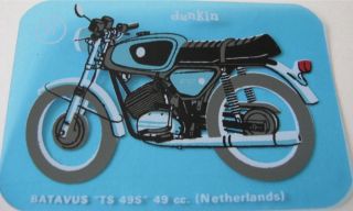 Batavus TS 49S Vintage Dunkin Motorcycle Card 41 Blue