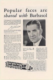   James J Corbett Gentleman Jim Barbasol Shaving Cream Photo Print Ad