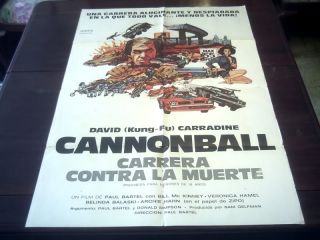   Argentine Movie Poster Cannonball David Carradine Paul Bartel Hamel 76