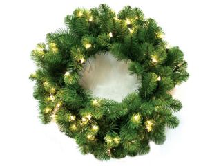 Good Tidings TWE96323 Wreath   Nottingham Pine 24 Prelit Clear Lights