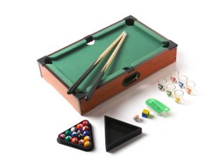 Game Night 326281 gb Tabletop Pool Game with 6 Shot Glasses