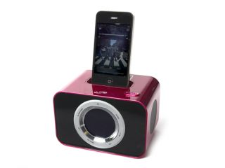 iLive ICP211P Clock Radio with 30 pin Dock for iPod/iPhone   Pink
