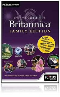 Encyclopaedia Britannica 2011 Family Edition CD ROM for PC & Mac   New