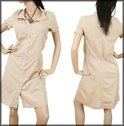 New Dress by Allie B.Loo Junior Size LARGE Beige Cool Fashion Design 