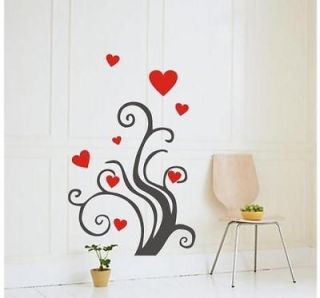 Love Heart Tree Plant Decor Mural Art Wall Sticker Decal Y308 (various 