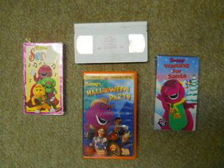 Barney VHS Lot of 7 Barney Books Lot of 7 Richard Scarrys Stories 