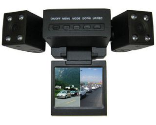 Dual Two Lens Camera LCD Car DVR Car Video Recorder Dashboard Night 