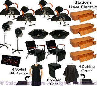 Hydraulic Barber Chair Station Shampoo Bowl Hair Dryer Beauty Salon 