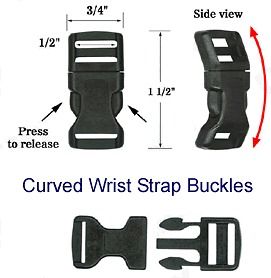   Contoured Curved Survival Bracelet Plastic Buckle 1/2 5/8 3/4 1