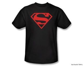 Licensed DC Comics Superboy Costume Red On Black Shield Adult Shirt S 