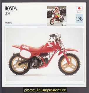 1993 honda qr50 qr 50 motorcycle picture atlas card from