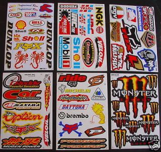 Newly listed 6 Sheets STICKERS EXTREME SCOOTER ENERGY DIRT BIKE MX 