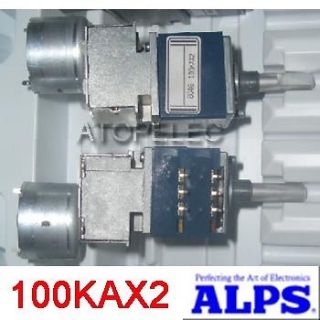 1pc alps 100kax2 motorized volume potentiometer rk27 from china time