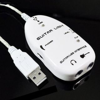 new sale Recording White Guitar Link to USB Interface Cable for PC/Mac 