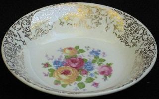 VINTAGE CROOKSVILLE CHINA DISHES PLATES MADE IN USA 5 1940s FLORAL 