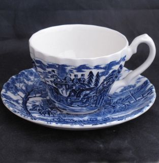 myott staffordshire royal mail blue cup and saucer time left