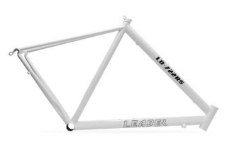 leader 722rs white steel road bike frame 65cm time left
