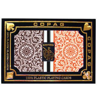 Copag 1546 Poker Orange/Brown Jumbo Index Plastic Playing Cards