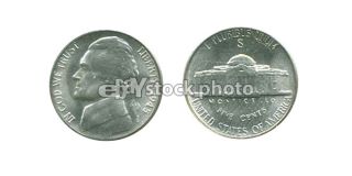 5 Cents, 1945, Jefferson Nickel