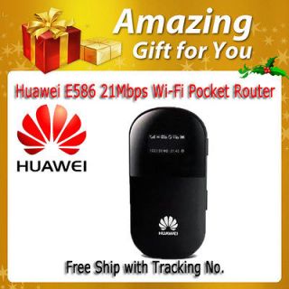 Huawei E586 HSPA+21M Pocket WiFi / MiFi Wireless Modem / Router 