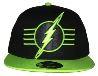 Flash Logo Snapback Cap Hat DC Cartoon Batman Game Vintage Blue Snap 