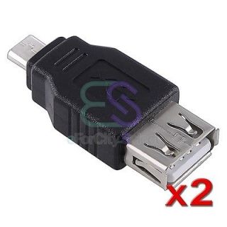 Newly listed 2 Pcs Black Type A Female to Micro B Male USB 2.0 Adapter 