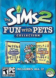 The Sims 2 Fun with Pets Collections (PC, 2010) MINT Complete with 