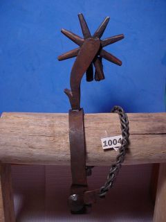 ANTIQUE Huge Mexican or Colonial Hand Forged Split Shank Spur #3 MAKE 