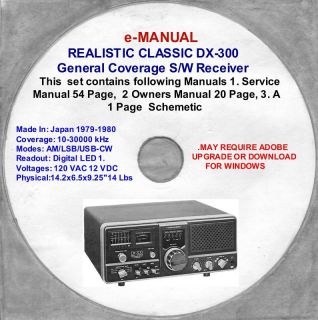 Radio Shack Classic DX 300 GenCov Shortwave Receiver, R/S DX 300 
