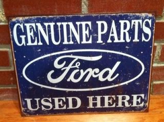 Newly listed 1950s Metal TIn Sign GENUINE PARTS USED HERE Barn Find 