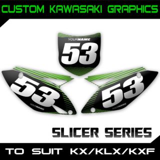   Plate Backgrounds Graphics for Kawasaki Kx Klx Kdx (Fits KLX 125