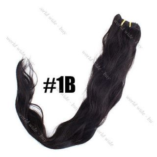 New 100g Remy Brazilian Natural Wave Human Hair Weft Extensions 