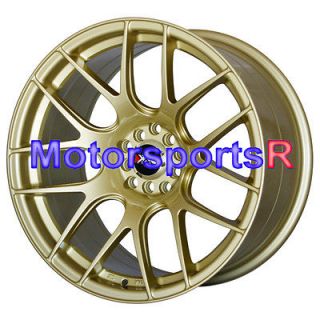 17 17x8.25 17x9.75 XXR 530 Gold Staggered Rims Wheels Concave Stance 