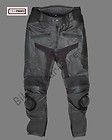 Mens CE Armoured Cowhide Leather Motorcycle Biker Trousers Jeans With 