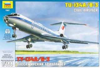 NEW Zvezda 1/144 Tupolev Tu 134 A/B 3 Russian Airliner 7007 NIB