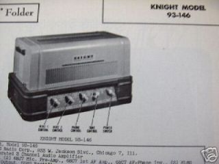 knight 93 146 amplifier photofact  5 00
