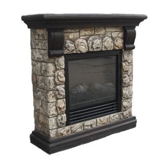 Flametec 1250W Electric Fireplace Heater Multi Color Stone Mantle