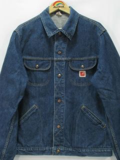 vtg canada gwg blue denim work barn shirt jacket size l 44