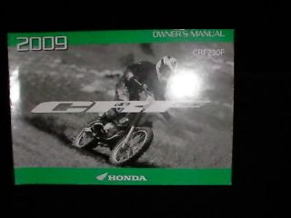 Newly listed 2009 HONDA CRF230 CRF 230 CRF230F Owners manual guide