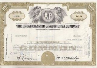 THE GREAT ATLANTIC & PACIFIC TEA COMPANY.196​8 STOCK CERTIFICATE