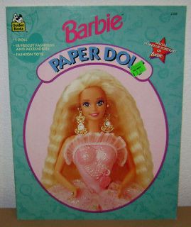 Newly listed 1992 1994 BARBIE PAPER DOLL BOOK   Crystal Birthday Dress 