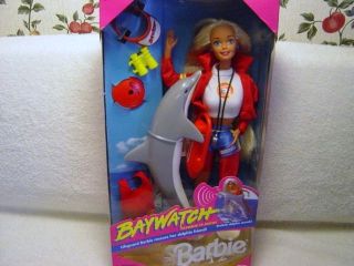 BAYWATCH BARBIE, WITH DOLPHIN(SOUND)/NEVER REMOVED FROM BOX/1994