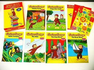 Lot 6 Curious George Level 1 early beginning readers kids books Learn 