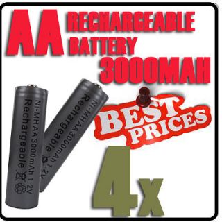 4x AA 2A 3000mAh 1.2V Ni Mh Grey Color Rechargeable Battery RC Best 